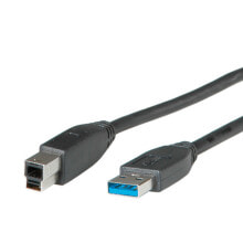 ROLINE 11.02.8869 USB кабель 0,8 m 3.2 Gen 1 (3.1 Gen 1) USB A USB B Черный
