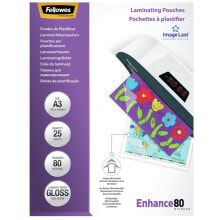 Laminating sleeves Fellowes 25 Units Transparent A3