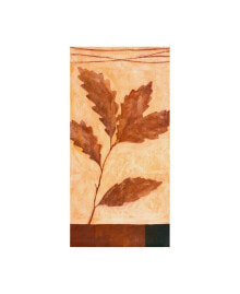 Trademark Global pablo Esteban Red Leaves on Beige Canvas Art - 36.5