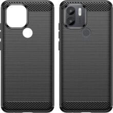 Hurtel Carbon Case etui do Xiaomi Redmi A1+ elastyczny silikonowy karbonowy pokrowiec czarne