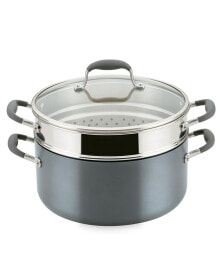 Anolon advanced Home Hard-Anodized Nonstick 8.5 Qt. Wide Stockpot with Multi-Function Insert