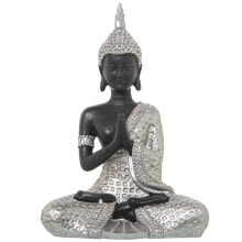 Decorative Figure Alexandra House Living Brown Silver Plastic Buddha 12 x 20 x 27 cm