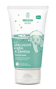 Средства для душа weleda Kids 2-in-1 Shower & Shampoo Fresh Mint Детский шампунь и гель для душа с ароматом мяты 150 мл