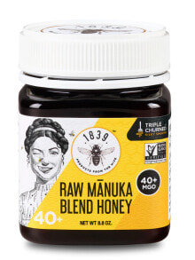Прополис и пчелиное маточное молочко 1839 Honey Certified Raw Manuka Honey Натуральный мед манука, содержание метилглиоксаля 40 мг/кг  250 г