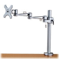 VALUE Single LCD Monitor Arm - 4 Joints - Desk Clamp - 10 kg - 75 x 75 mm - 100 x 100 mm - Silver