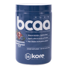 Аминокислоты kore BCAA Pomegranate Blueberry Acai Аминокислоты с разветвленной цепью BCAA + электролиты, черника асаи 270 г