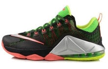 Nike Lebron 12 Low Remix 詹姆斯12 拼色 防滑减震耐磨 低帮 篮球鞋 男款 黑绿银 / Кроссовки Nike Lebron 12 Low Remix 12 724557-003