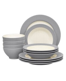 Colorwave  Rim 12-Piece Dinnerware Set, Service for 4, Created for Macy's