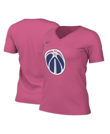 Nike women's Pink Washington Wizards 2022/23 City Edition Essential V-Neck T-shirt