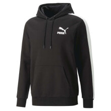 Puma T7 Iconic Pullover Hoodie Mens Black Casual Outerwear 53821201