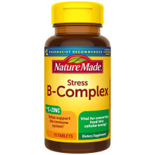 Витамины группы В Nature Made Stress B-Complex -- Комплекс витаминов В для снижения уровня стресса и тревожности --75 таблеток