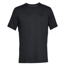 Мужские спортивные футболки мужская футболка спортивная черная с логотипом Under Armour Sportstyle
