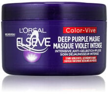 Deep purple mask neutralizing yellow tones in hair Elseve Color-Vive (Deep Purple Mask) 250 ml