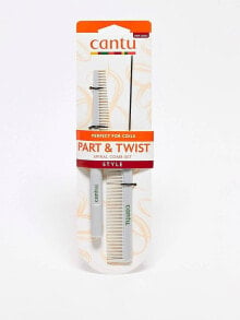 Cantu – Style – Haarkamm-Set zum Aufteilen und Twisten der Haare