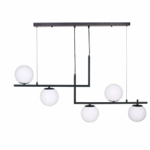 Ceiling Light DKD Home Decor Crystal Black Metal (110 x 35 x 43 cm)