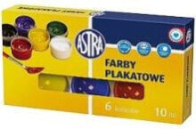 Купить краски для рисования для детей ASTRA: Astra Farby plakatowe 6 kolorów/10 ml