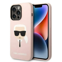 KARL LAGERFELD Klhmp14Lslkhlp iPhone 14 Pro 6.1 Silicone Karl`S Head phone case