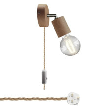 CREATIVE CABLES Spostaluce english adjustable lamp wooden joint with pin