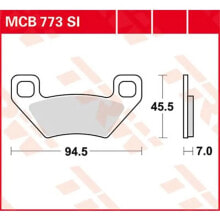 TRW Offroad Arctic Cat 250 2X4 05 Sintered Brake Pads