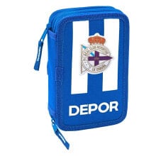 SAFTA Deportivo De La Coruña Small Double Filled Pencil Case