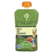 Peter Rabbit Organics, Organic Fruit & Vegetable Puree, Apple, Pea & Spinach, 4.4 oz (125 g)