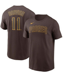 Nike men's Yu Darvish Brown San Diego Padres Name Number T-shirt