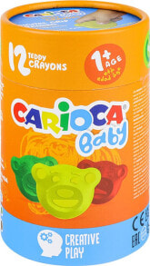 Купить цветные карандаши для рисования Carioca: Carioca Kredki Misiaki BABY dla dzieci 1+ 12 sztuk (43957) 160-2349