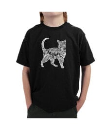 LA Pop Art big Boy's Word Art T-shirt - Cat