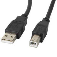 LANBERG CA-USBA-11CC-0010-BK USB-A To USB-B M/M Cable 1 m