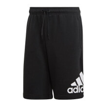 Мужские шорты спортивные черные с логотипом  Adidas MH Bos FT Short M DX7662