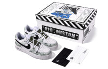 【定制球鞋】 Nike Air Force 1 Low 特殊鞋盒 一举风荷 书法 低帮 板鞋 女款 灰绿 / Кроссовки Nike Air Force DD8959-100