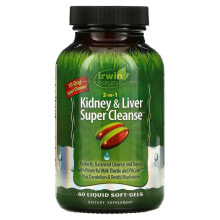Витамины и БАДы для мочеполовой системы Irwin Naturals, 2 in 1 Kidney & Liver Super Cleanse, 60 Liquid Soft-Gels