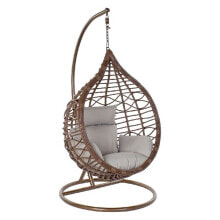 Hanging garden armchair DKD Home Decor Brown Grey Multicolour Dark brown Aluminium synthetic rattan 100 x 78 x 120 cm 100 x 70 x