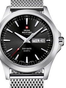 Мужские наручные часы с браслетом Мужские наручные часы с серебряным браслетом Swiss Military SMP36040.01 Mens 42mm 5 ATM