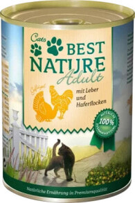 Купить влажные корма для кошек Cats Best Nature: Nassfutter Katze mit Geflügel, Leber & Haferflocken, Adult, 400 g