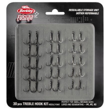 Грузила, крючки, джиг-головки для рыбалки bERKLEY Fusion19 Small Treble Hook Kit 30 Units