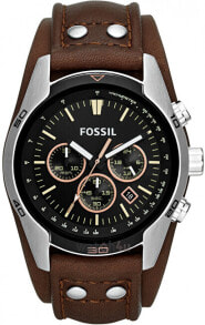 Мужские наручные часы с коричневым кожаным ремешком Fossil Coachman CH2891