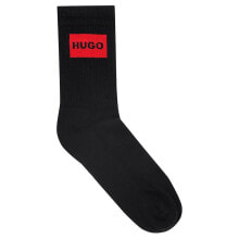 HUGO Rib Label Quarter Socks 2 Pairs