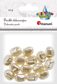Titanum Koraliki plastikowe twist białe perłowe 20g