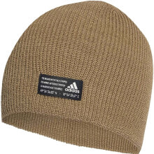 Мужские шапки Мужская шапка бежевая вязаная Adidas Perf Beanie