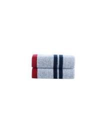 Brooks Brothers nautical Blanket Stripe 2 Piece Turkish Cotton Wash Towel Set