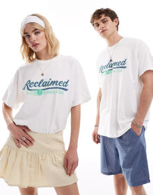 Reclaimed Vintage unisex oversized t-shirt with tennis club print in white купить в интернет-магазине