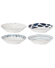 Blue Bay Pasta Bowls Set, Assorted Set of 4