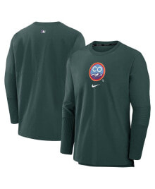 Nike men's Hunter Green Colorado Rockies Authentic Collection City Connect Player Tri-Blend Performance Pullover Jacket