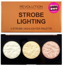 Highlighter-Palette - Makeup Revolution 3 Strobe Highlighter Palette