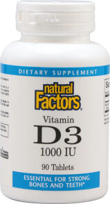 Витамин Д Natural Factors Vitamin D3 -- Витамин D3 - 1000 МЕ - 90 Таблеток
