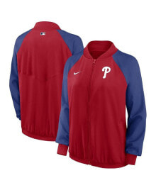 Nike women's Red Philadelphia Phillies Authentic Collection Team Raglan Performance Full-Zip Jacket