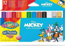 Patio Pastele olejne trójkątne 12 kolorów Colorino Kids Mickey