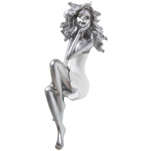 Decorative Figure Alexandra House Living Silver Plastic Girl 13 x 15 x 37 cm