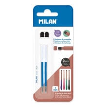 MILAN Blister Pack 2 Refill Pointers + 2 Stylus Blue Ink Refills